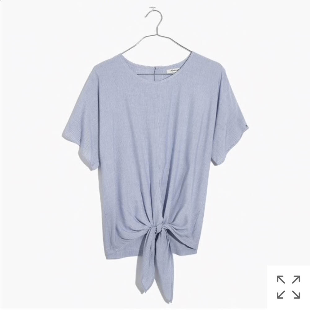 Madewell button back tie tee in stripe